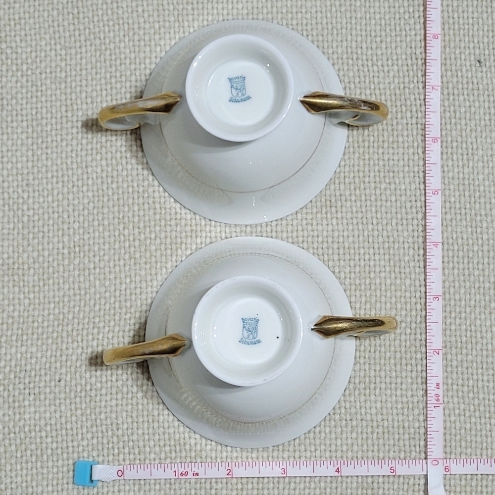 Vintage Cottswold Footed Boullion Cup & Saucer (2 Sets) Made in Bavaria - Picture 12 of 16
